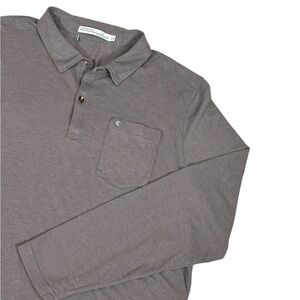 Criquet Polo Shirt Men’s Gray Long Sleeve Mens